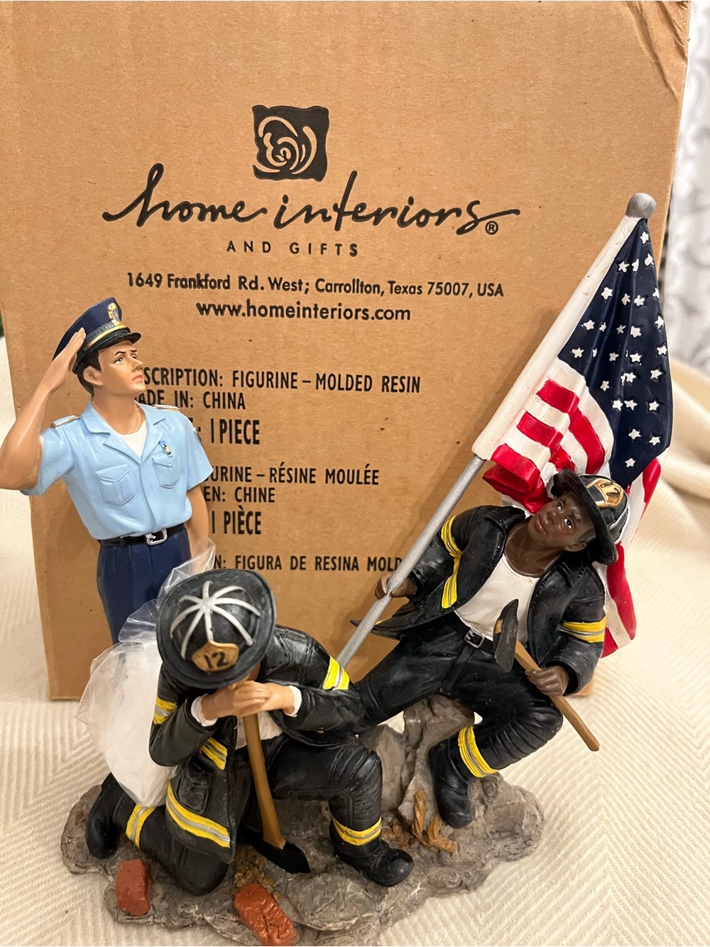 “A Hero’s Salute” Home Interior’s 2002 “ A Pocket Full Of Hope” Figurine vintage